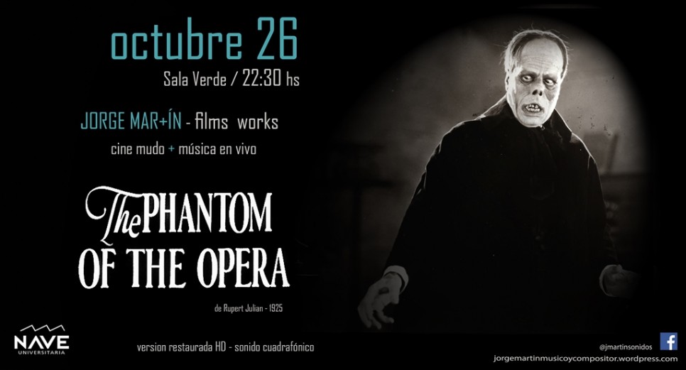 imagen «El fantasma de la Ópera» en el Ciclo retrospectivo de cine mudo + música