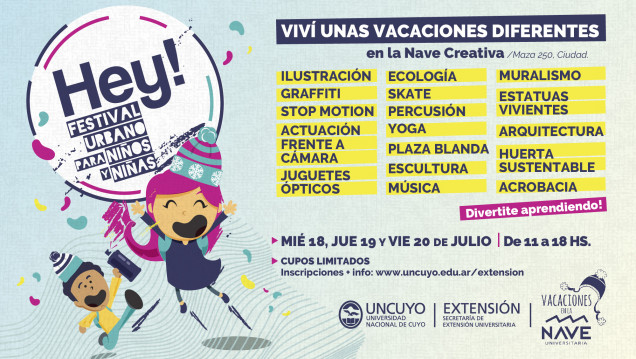 imagen HEY! Festival urbano para niños. Viví unas vacaciones diferentes en la Nave Creativa.