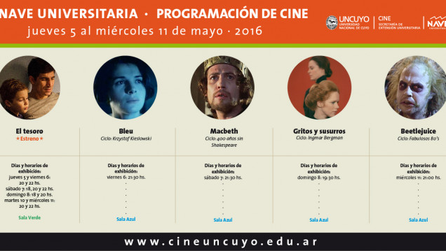 imagen Programación del Cine Universidad del jueves 5 al miércoles 11 de mayo 