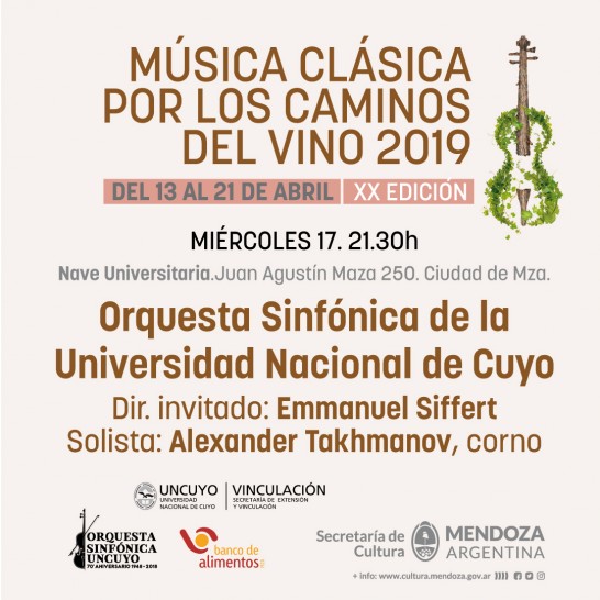 imagen Concierto de la Orquesta Sinfónica en el Festival Música Clásica por los Caminos del Vino