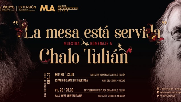 imagen La Secretaría de Extensión brindará un homenaje al artista Chalo Tulián