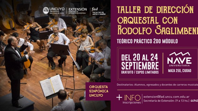 imagen Se realizará el Taller de Dirección Orquestal a cargo de Rodolfo Saglimbeni 