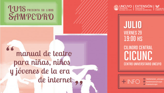 imagen Se presentará el libro "Manual de teatro para niñas, niños y jóvenes de la era de internet" de Luis Sampedro.