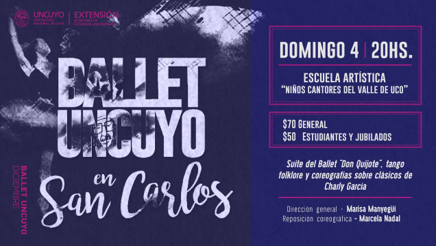 imagen El Ballet de la UNCUYO se presenta en San Carlos