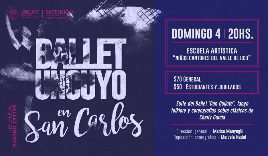 imagen El Ballet de la UNCUYO se presenta en San Carlos