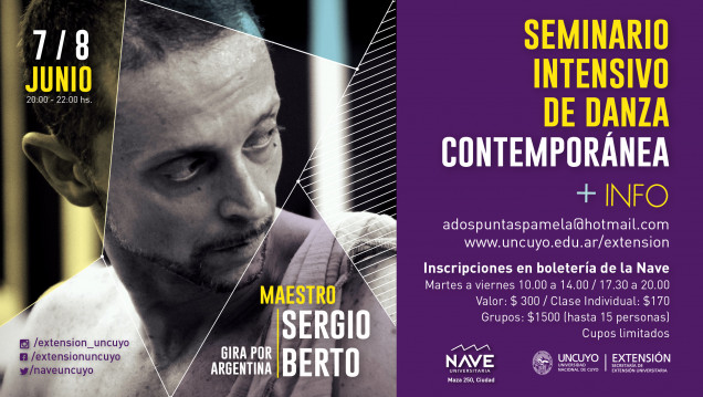 imagen Nuevo Seminario intensivo de Danza Contemporánea a cargo del Maestro Sergio Berto