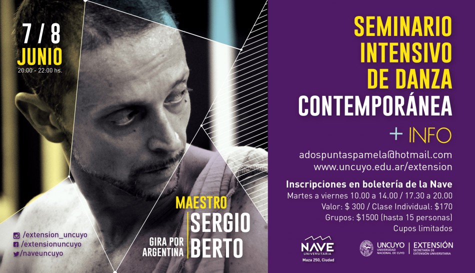 imagen Nuevo Seminario intensivo de Danza Contemporánea a cargo del Maestro Sergio Berto