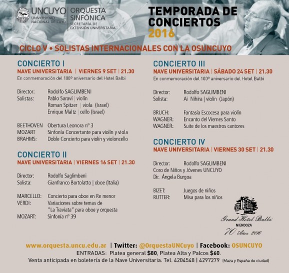 imagen La Orquesta Sinfónica presenta su "Ciclo de Solistas Internacionales"