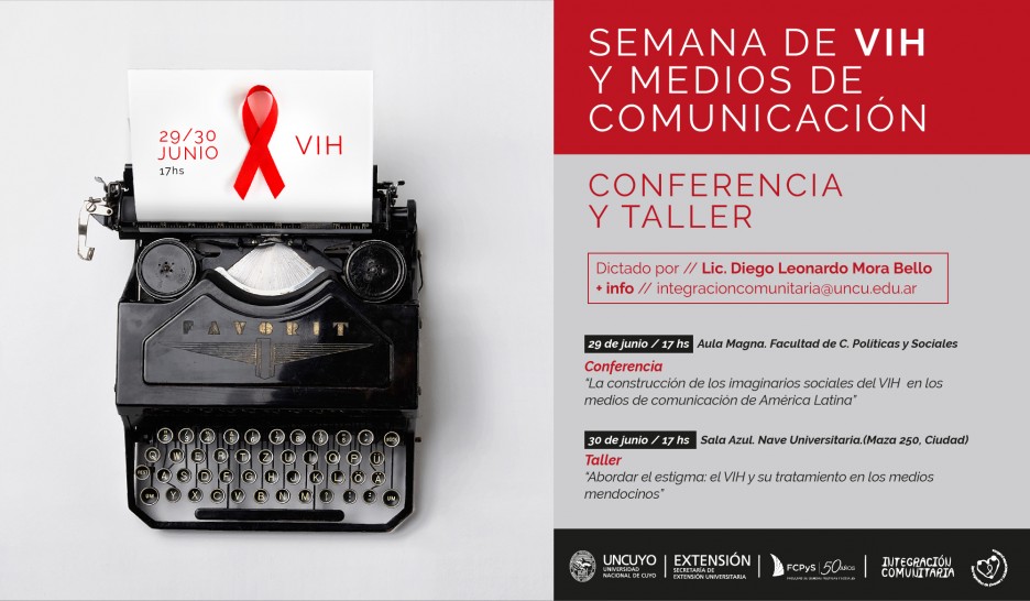 imagen La Secretaría de Extensión realizará dos actividades en "La Semana del VIH y los Medios"