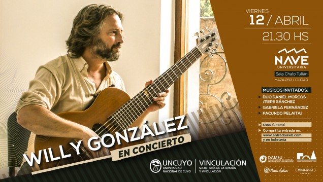 imagen En la Nave Universitaria se presenta Willy González en concierto