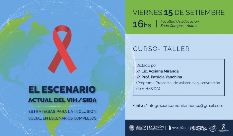 imagen Curso-Taller: "El escenario actual del VIH/Sida: estrategias para la inclusión social en escenarios complejos"