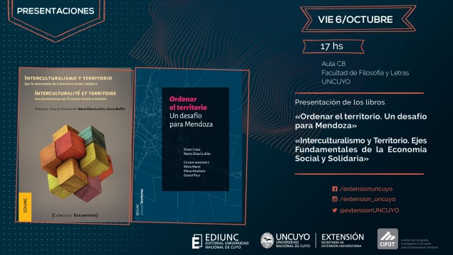 imagen La Editorial de la Universidad Nacional de Cuyo presentará dos libros sobre la temática de Territorio 