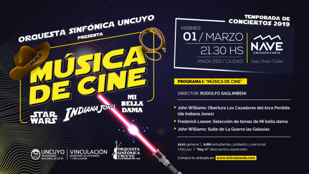 imagen Música de películas interpretadas por la Orquesta Sinfónica