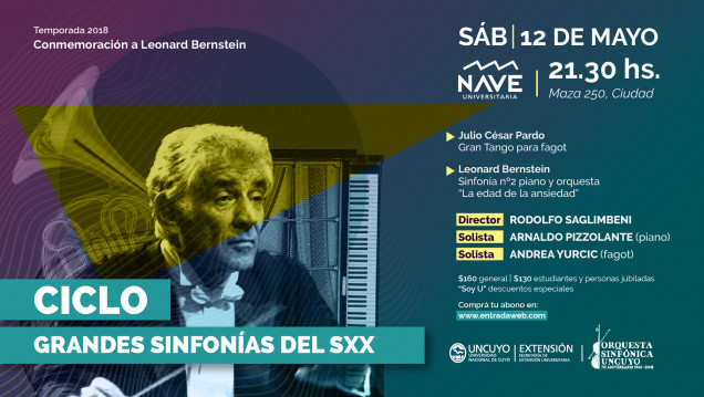 imagen Conmemoración a Leonard Bernstein en el Ciclo Grandes Sinfonías.