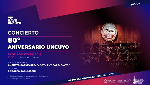 imagen La Orquesta Sinfónica celebra el 80º Aniversario de la UNCUYO