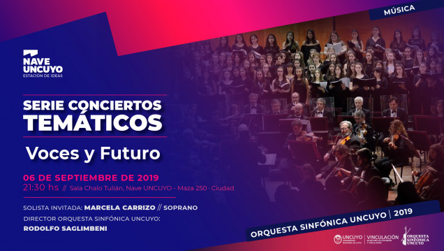 imagen Coros juveniles de la UNCUYO participarán junto a la Orquesta Sinfónica en su Ciclo de Conciertos Temáticos