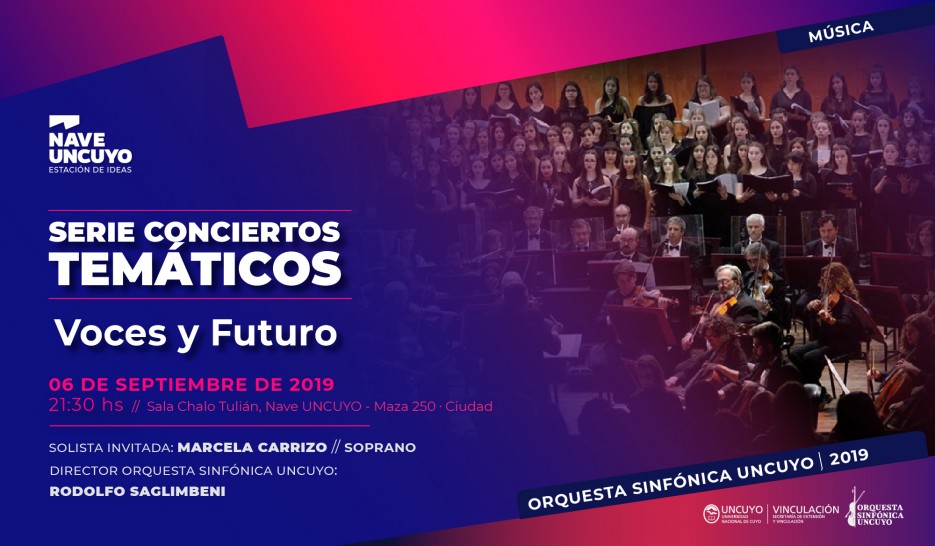 imagen Coros juveniles de la UNCUYO participarán junto a la Orquesta Sinfónica en su Ciclo de Conciertos Temáticos