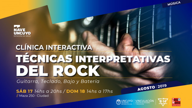 imagen Se realizará en la Nave UNCUYO una clínica sobre técnicas interpretativas del rock