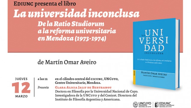 imagen Ediunc presenta libro sobre la historia de la Universidad Argentina