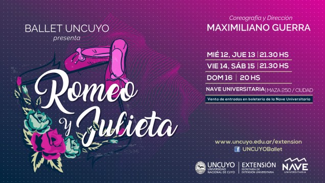 imagen Maximiliano Guerra dirigirá la obra "Romeo y Julieta" con el Ballet de la Universidad Nacional de Cuyo 
