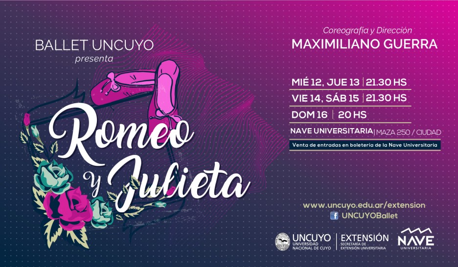 imagen Maximiliano Guerra dirigirá la obra "Romeo y Julieta" con el Ballet de la Universidad Nacional de Cuyo 