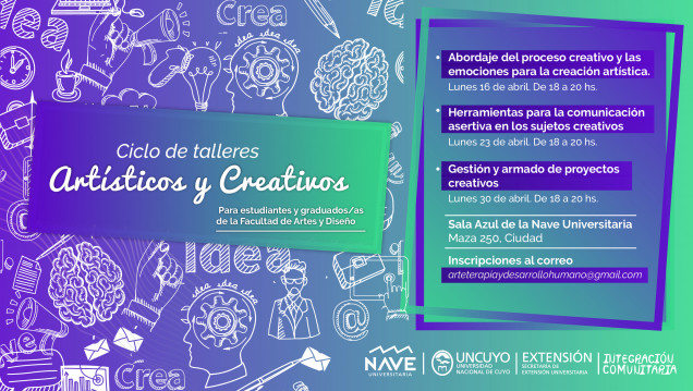 imagen Ciclo de talleres creativos para estudiantes y graduados de la Facultad de Artes y Diseño