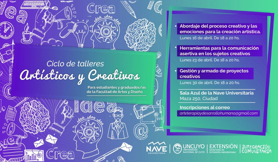 imagen Ciclo de talleres creativos para estudiantes y graduados de la Facultad de Artes y Diseño