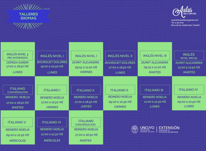 imagen Inicia el Ciclo 2018 de Talleres de Aulas para el Tiempo Libre