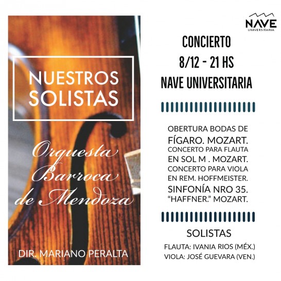 imagen Se presenta en la Nave Universitaria la Orquesta Barroca de Mendoza
