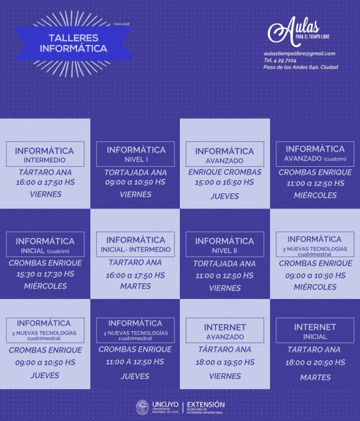 imagen Inicia el Ciclo 2018 de Talleres de Aulas para el Tiempo Libre