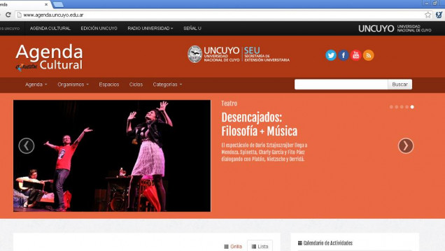 imagen La Agenda Cultural facilita el acceso a la oferta de la UNCuyo