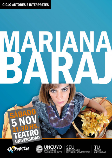 imagen Llega  Mariana Baraj al Teatro Universidad