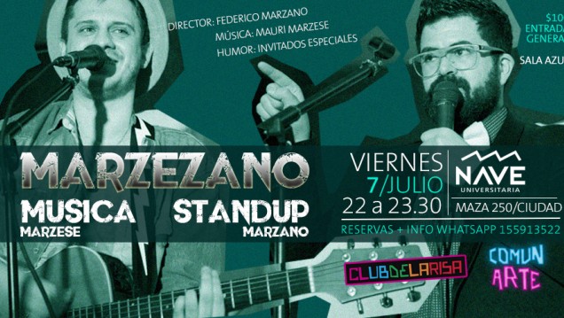 imagen «Marzezano», un nuevo show de música y stand up del "Club de la Risa"