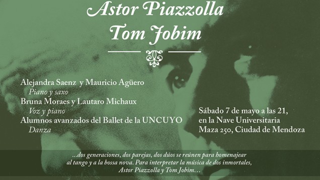imagen Se interpretarán obras de Astor Piazzolla y Tom Jobim en la Nave Universitaria