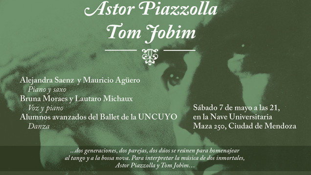 imagen Se interpretarán obras de Astor Piazzolla y Tom Jobim en la Nave Universitaria