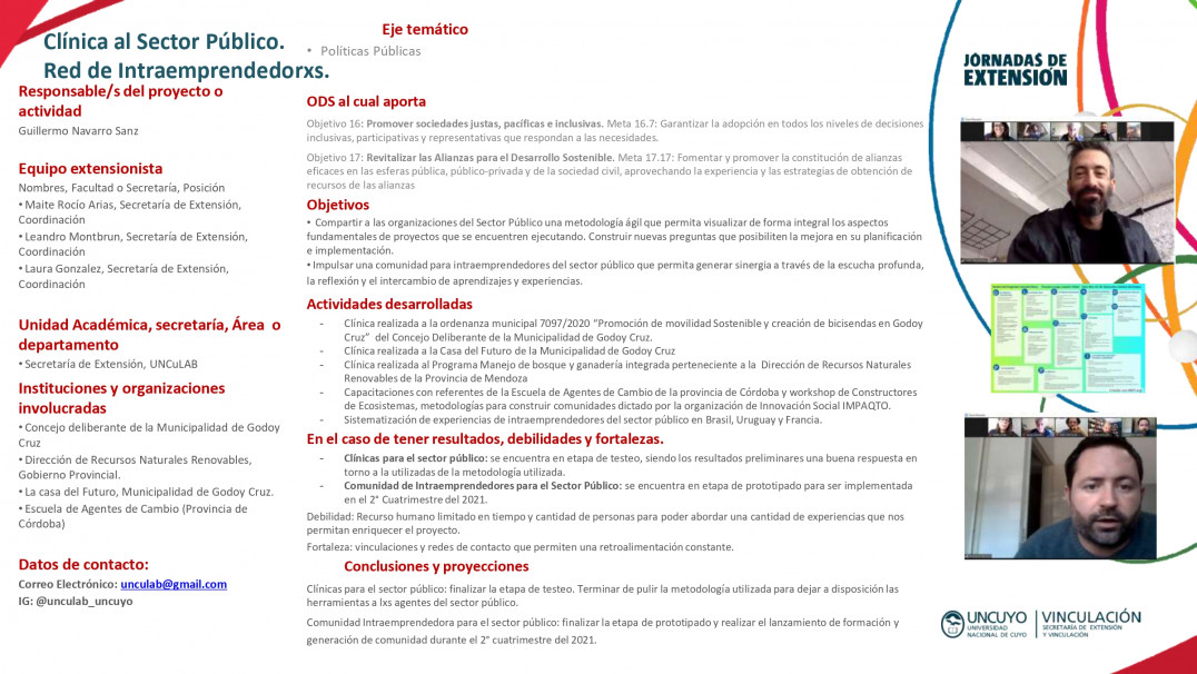 imagen Jornadas de Extensión 2021: un recorrido por todos los pósters presentados