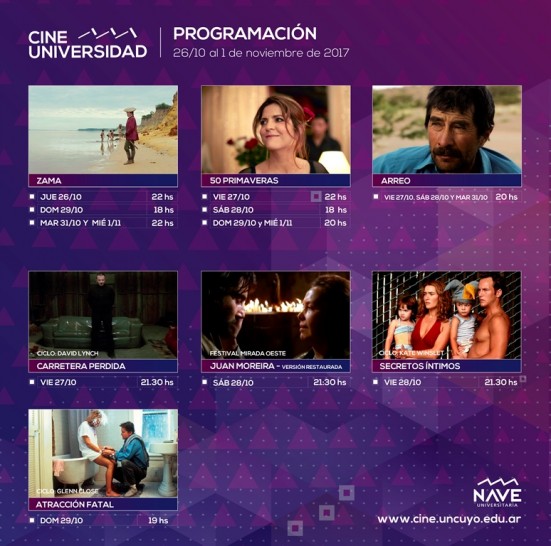 imagen Programación de Cine Universidad del 26 de octubre al 1 de noviembre