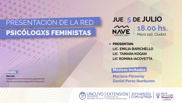 imagen Se presentará la Red de Psicólogxs Feministas en Mendoza