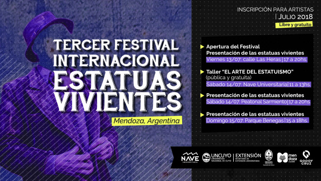 imagen Se extiende una semana más la convocatoria para participar del Festival Internacional de Estatuas Vivientes