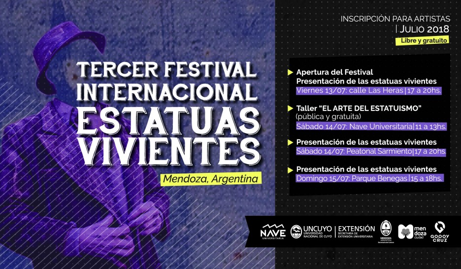 imagen Se extiende una semana más la convocatoria para participar del Festival Internacional de Estatuas Vivientes
