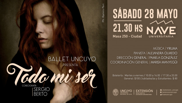 imagen El Ballet de la UNCUYO presentará "Todo mi ser"