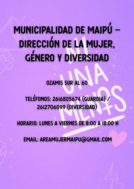 imagen La Dirección de Género y Diversidad entra en receso. Teléfonos de contacto ante situaciones de violencia de género en la provincia