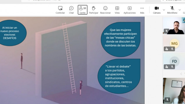 imagen Más de 35 personas participaron de la jornada "No son las reglas del juego. Es violencia política de género"