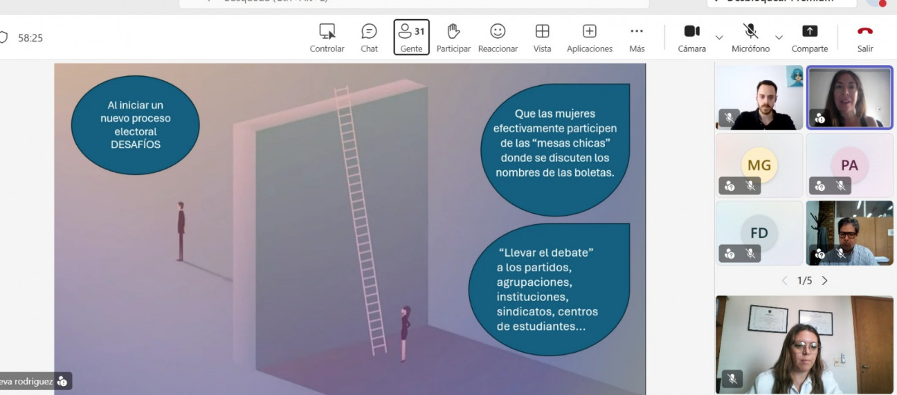 imagen Más de 35 personas participaron de la jornada "No son las reglas del juego. Es violencia política de género"
