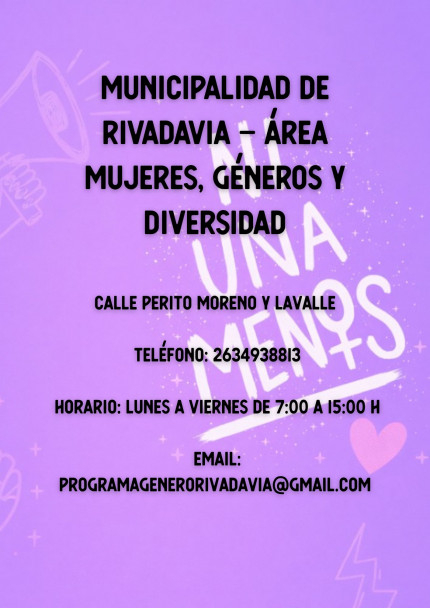 imagen La Dirección de Género y Diversidad entra en receso. Teléfonos de contacto ante situaciones de violencia de género en la provincia