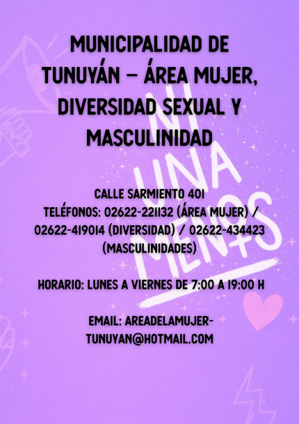 imagen La Dirección de Género y Diversidad entra en receso. Teléfonos de contacto ante situaciones de violencia de género en la provincia