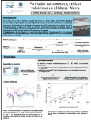 imagen PARTÍCULAS CARBONOSAS Y CENIZAS VOLCÁNICAS EN EL GLACIAR ALERCE