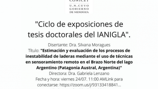 imagen Ciclo de Exposiciones de Tesis Doctorales del IANIGLA