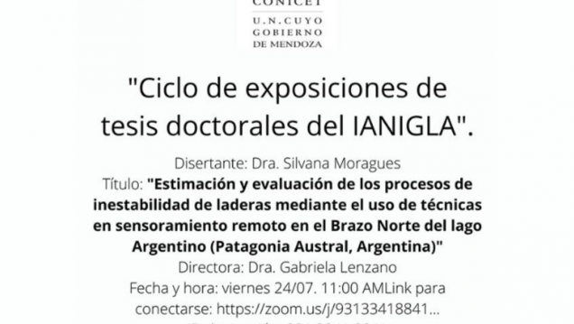 imagen Ciclo de Exposiciones de Tesis Doctorales del IANIGLA