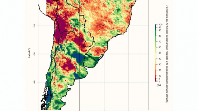 imagen Mapas de Estatus Hídrico elaborados con información satelital